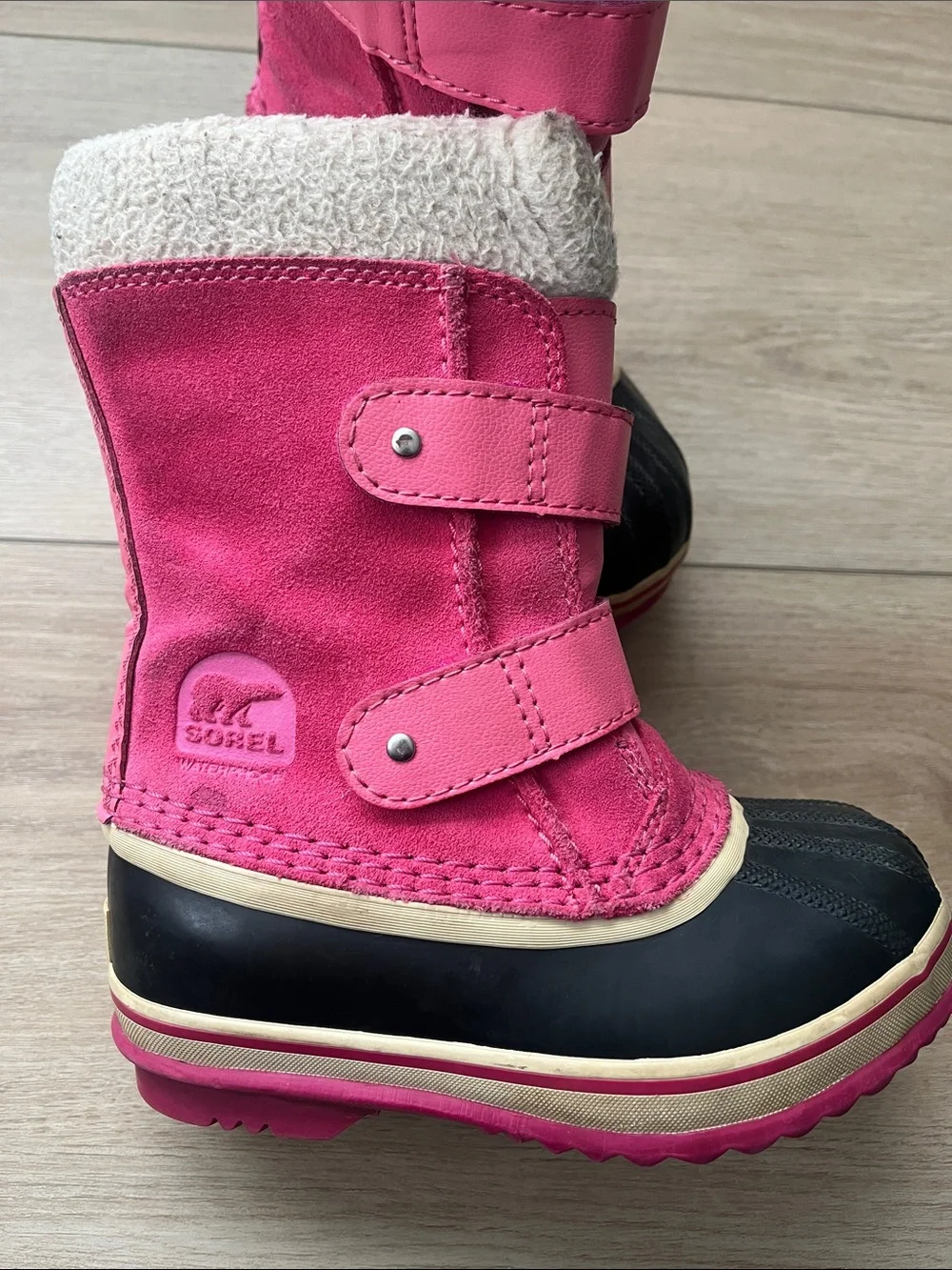 Sorel Kids' 1964 Pac Strap waterproof winter boots in Tropic Pink